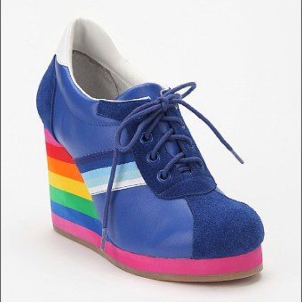 Jeffrey Campbell Rainbow Wedge Luxe Sneakers